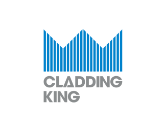 Cladding King Logo with Crown Symbol and Vertical 