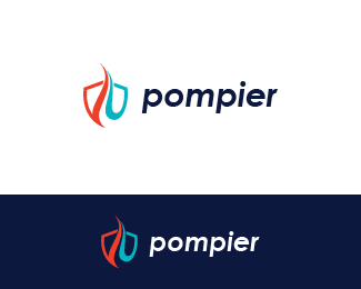 pompier minimal logo