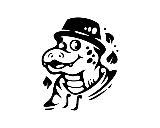 Cute Natural Crocodile Logo Mascot