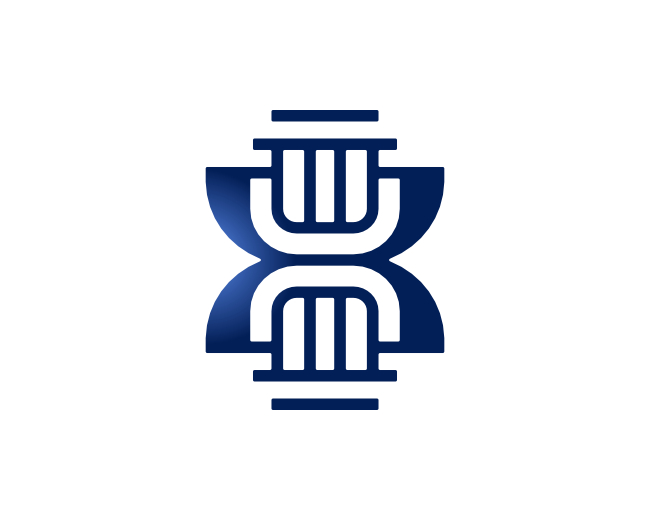 Letter X Pillar Strong Line Monogram Logo