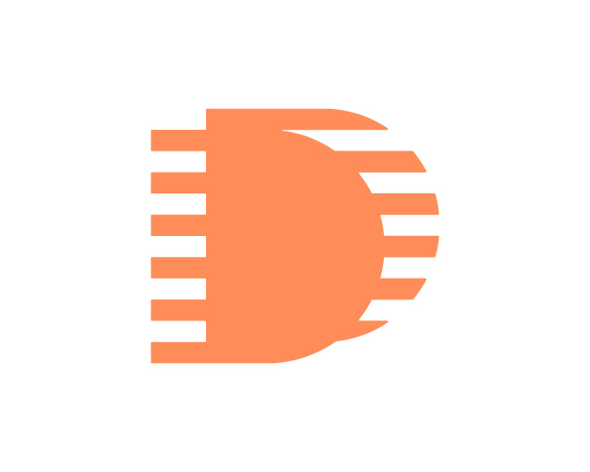 Speed D Logo, D Lettermark Logo // For Sale