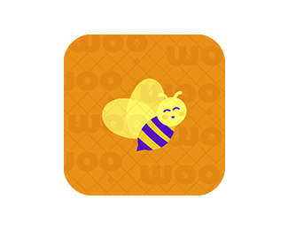Cute bee logo
