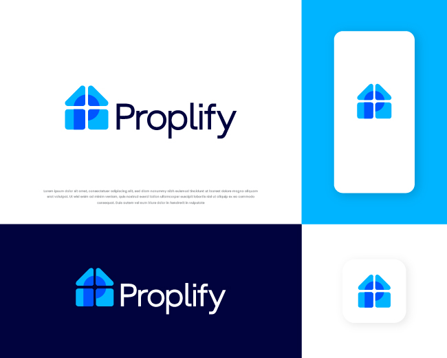 Proplify real estate logo design