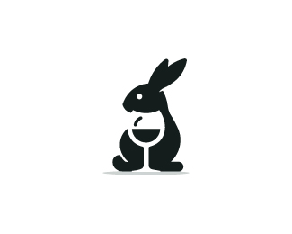 Rabbit And Wine Glass Logo