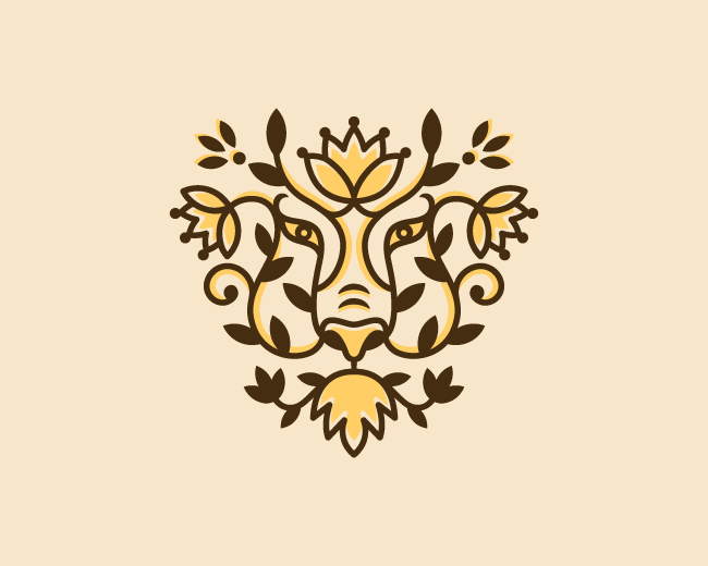 Floral Lion Logo