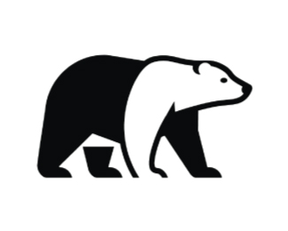 Bear negative space logo