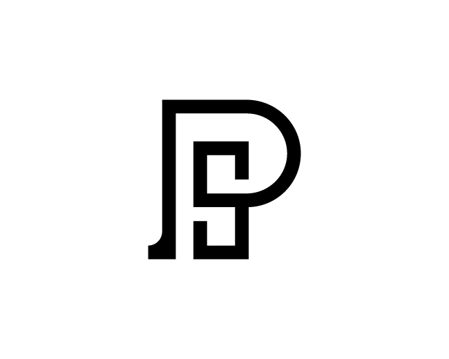 modern Letter PS Initial SP Monogram Logo