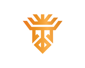 King Warrior Logo Mark Monogram