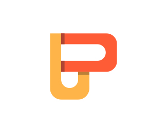 PU Letter Logo Design