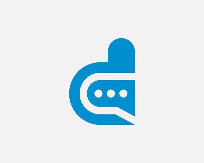 Letter D Chat Logo