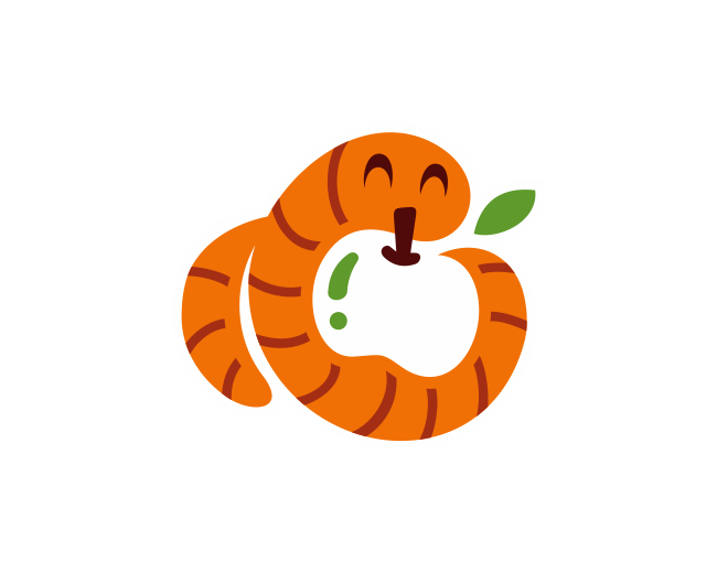 Cute Apple Mascot Fresh Logo