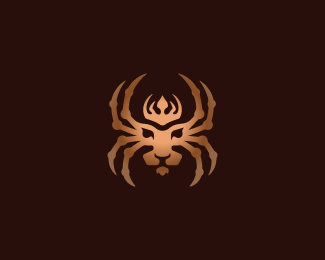 Lion spider crown logo