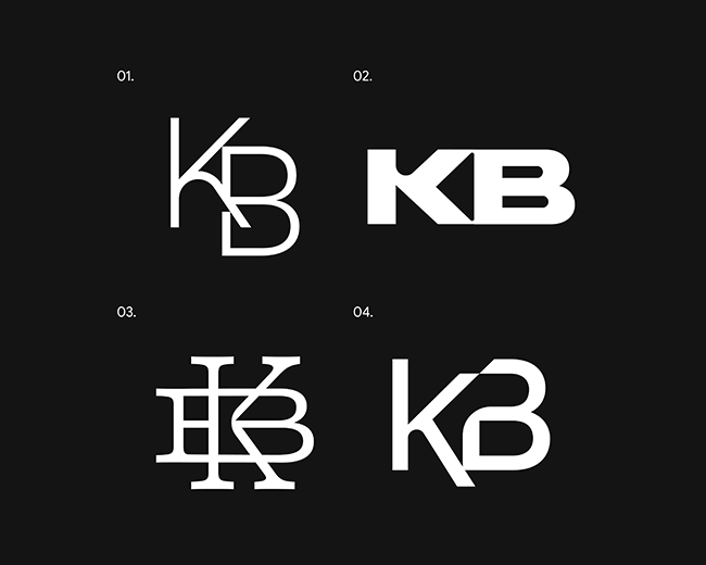 KB or BK monogram typography logo by Anhdodes