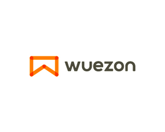 Wuezon: Chat bubbles + bookmark symbol + W monogra