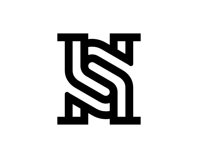 Letter SH HS Logo