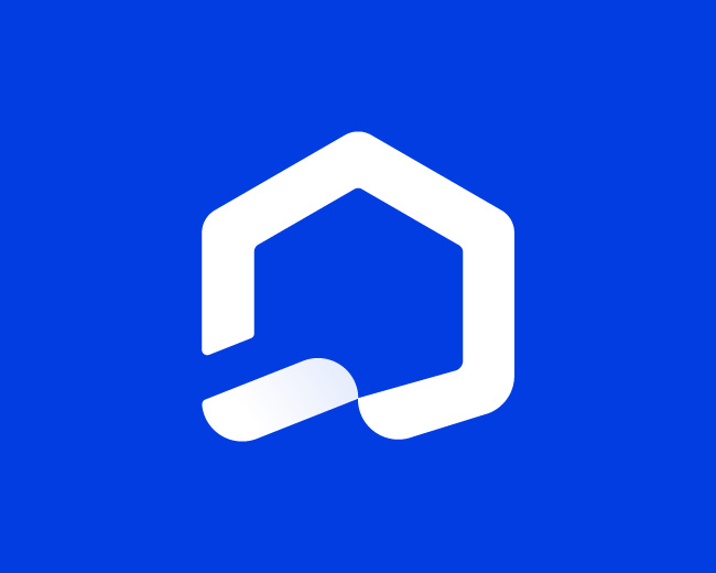 Minimal Geometric Home Logo