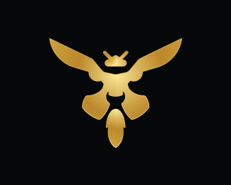 Lion bee logo