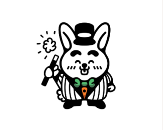 Rabbit Carrot Magician Logo