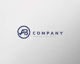 letter ab logo template design