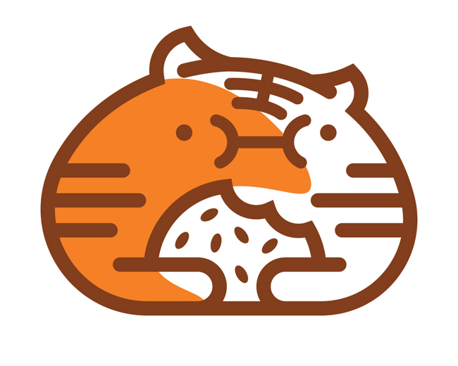 Cookie tiger ready-made logo for sale