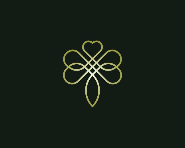Luxury heart  Bee Logo