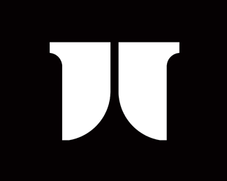 T + J geometric abstract logo