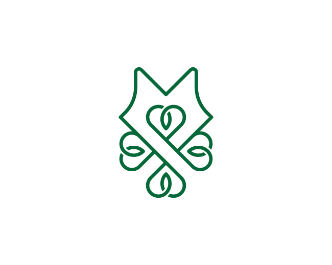 Elegant Clover Fox Logo