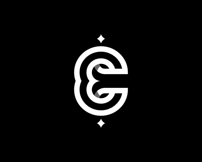 3 Or E Letter Logo