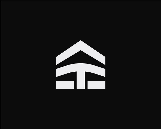 Letter T and House Logo concept for construction c