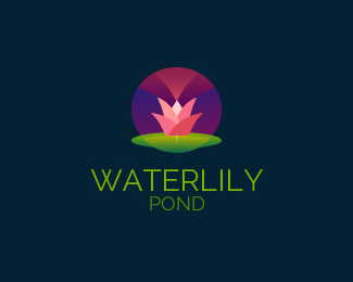 Sketch logo Waterlily pond -v2