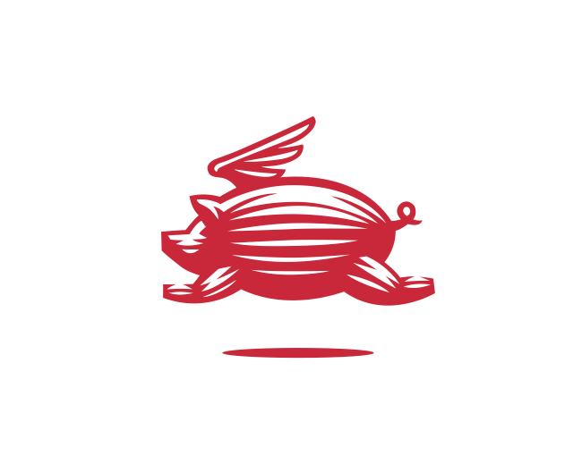 Happy Flying Pig Logo