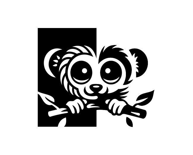 Cute Loris Day Night Logo