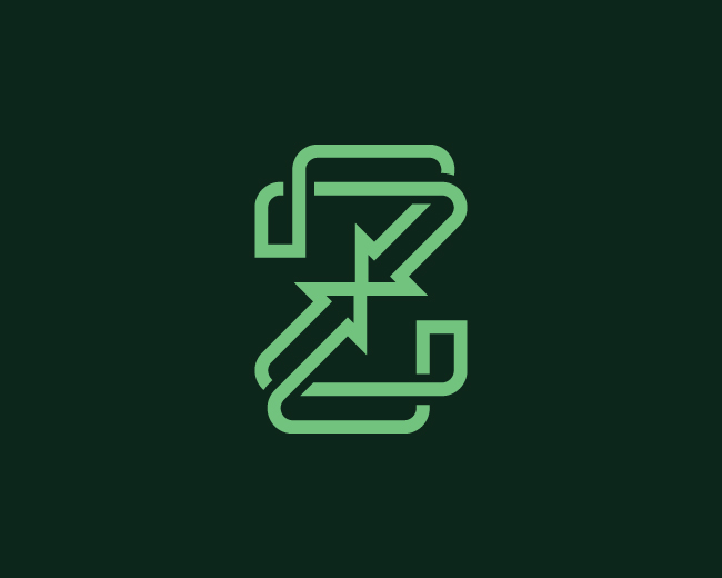 Letter Z With Arrows Logo