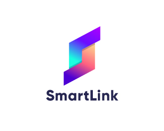 Colorful modern linkup S letter logo