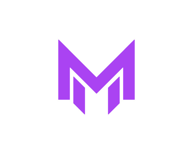 Geometric Letter M Logo, Monogram Brand Mark // Fo