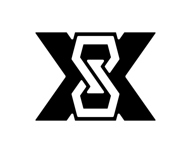 Letter XS Initial SX Strong Line Logo