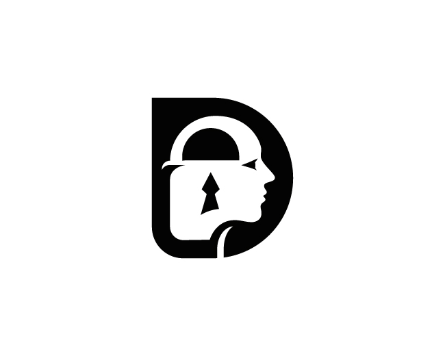 Letter D Identity Lock Logo