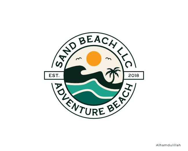 Sand Beach - Badge Logo