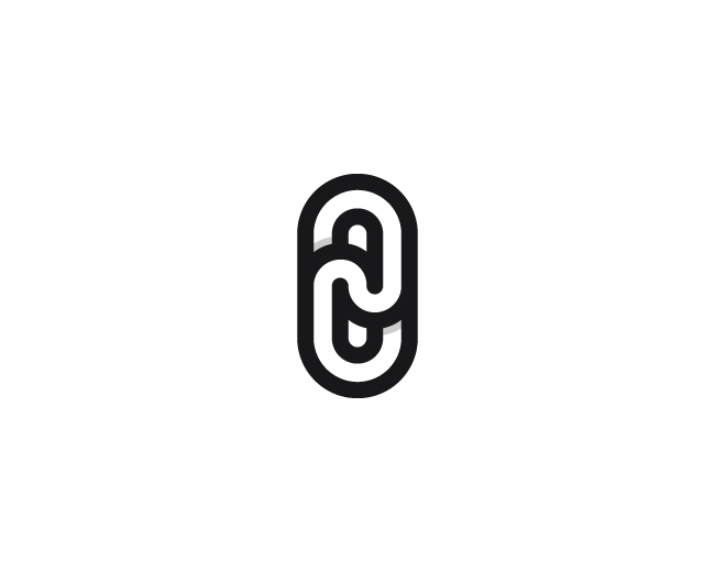 Modern Letter N And O Logo