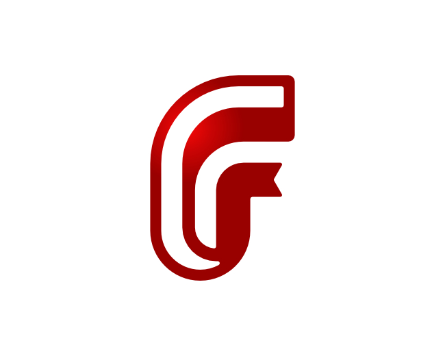 Letter F Bookmark Logo