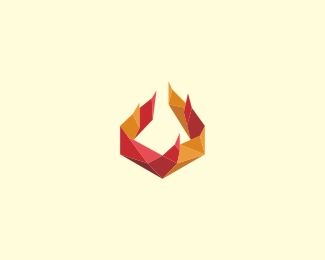 low poly fire