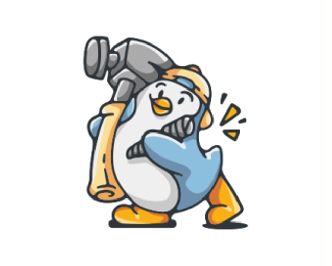 Penguin Tool Hammer Logo