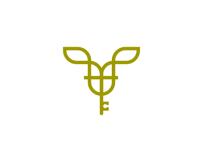 Abstract Deer Key Logo Mark | Monoline Luxury Myst