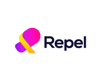 R letter Repel logo design