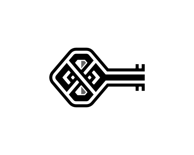 Letter X Diamond Key Logo