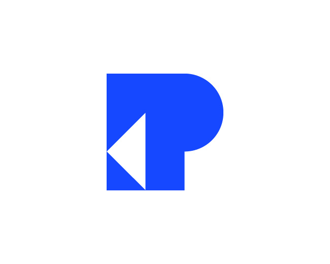 Abstract P Logo With Arrow // For Sale
