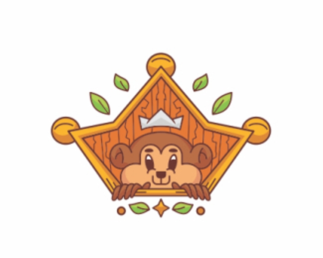 Monkey King Cute Logo