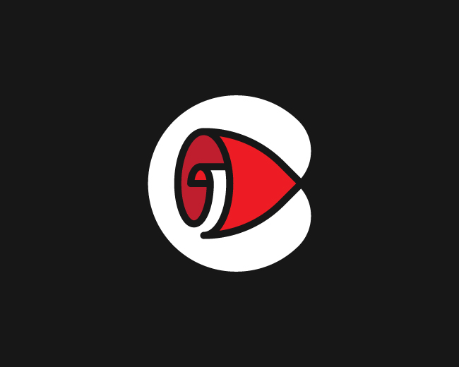 Modern Monogram Letter C Rose Logo