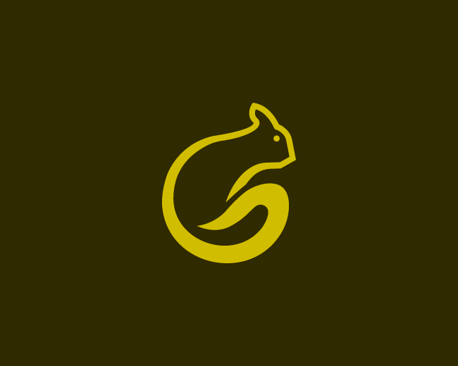 Squirrel Letter G Logo | Creative Animal Monogram 