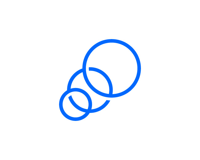 Abstract Connected Circle Logo // For Sale